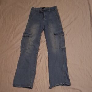 Blue Relaxed Fit Jeans with Faded Denim